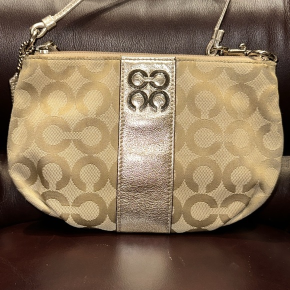 Coach Signature Canvas & Leather Wristlet - Picture 2 of 16